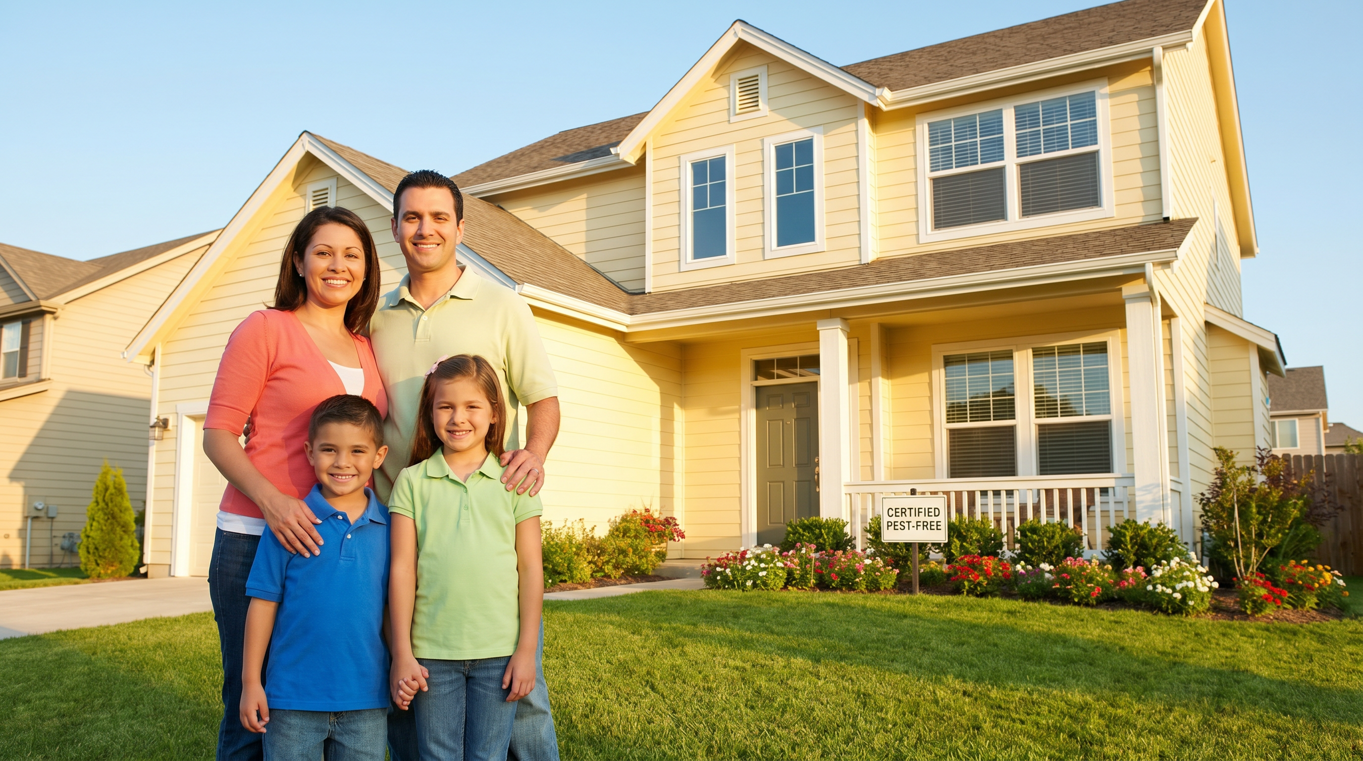 Happy pest-free family
